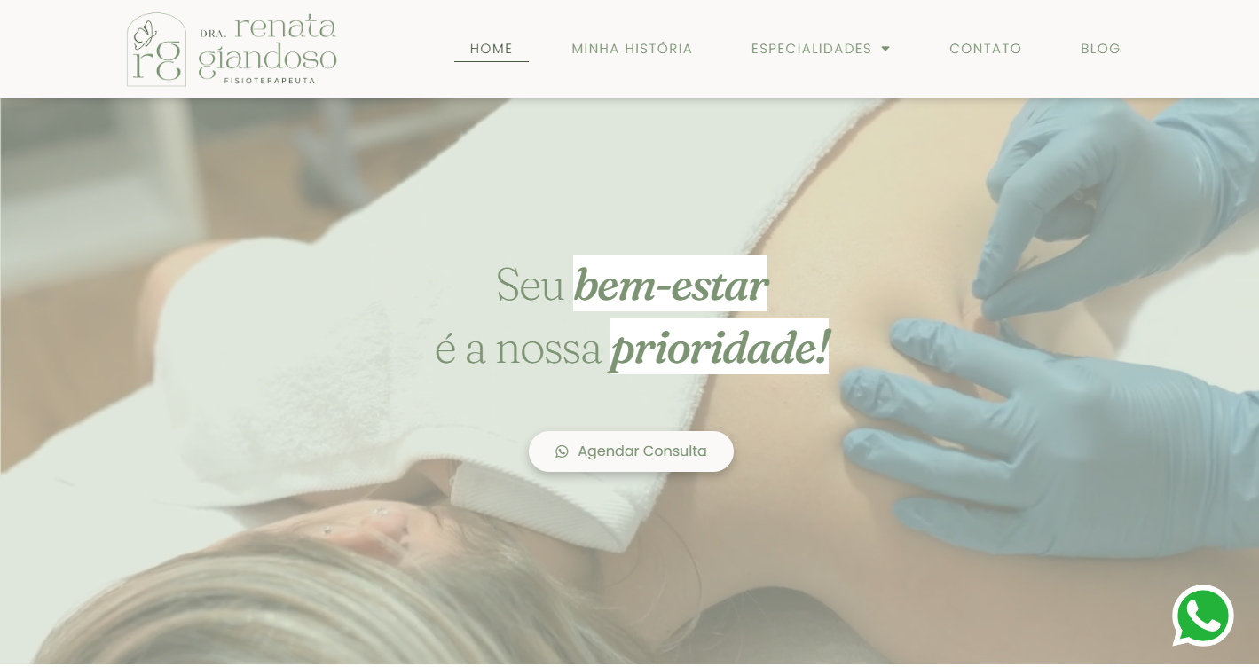 Site da Dra. Renata Giandoso, fisioterapeuta